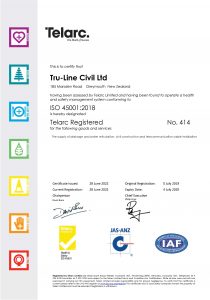 Tru-Line Civil Certificate ISO45001 28 Jun 2022