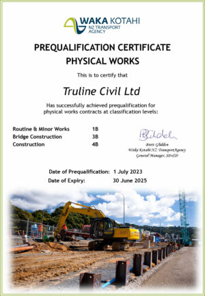 TruLine PreQualification Certificate